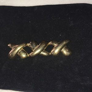 Vintage from the 1980s Hugs and Kisses Brooch